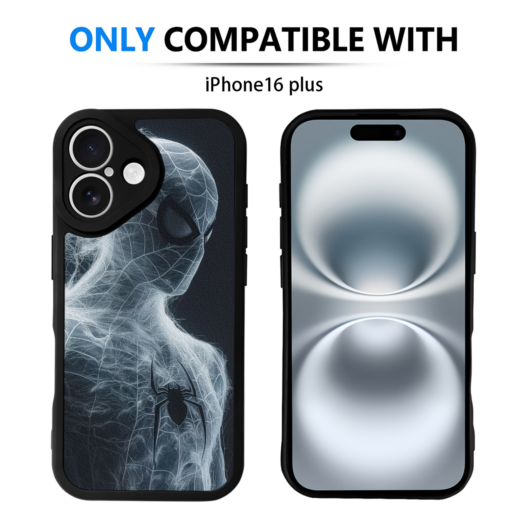 （画像用） Spider Man スパイダーマン 【iPhone 16シリーズ対応】シリコンスマホケース（レザー調） 材質：シリコン